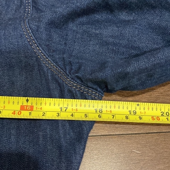 Mavi Gold - Women's Long Sleeve Denim Shirt with Snap Button Closure - Picture 13 of 14